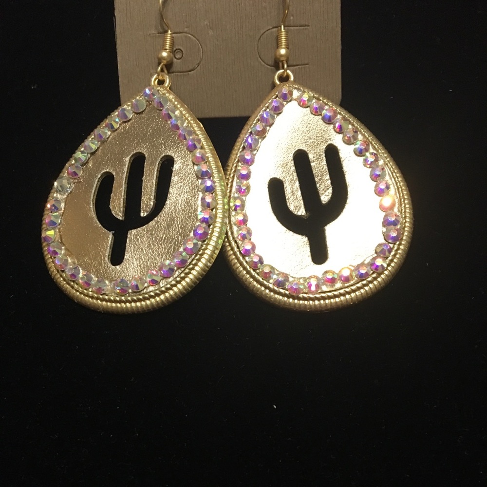 Cactus Teardrop Earrings